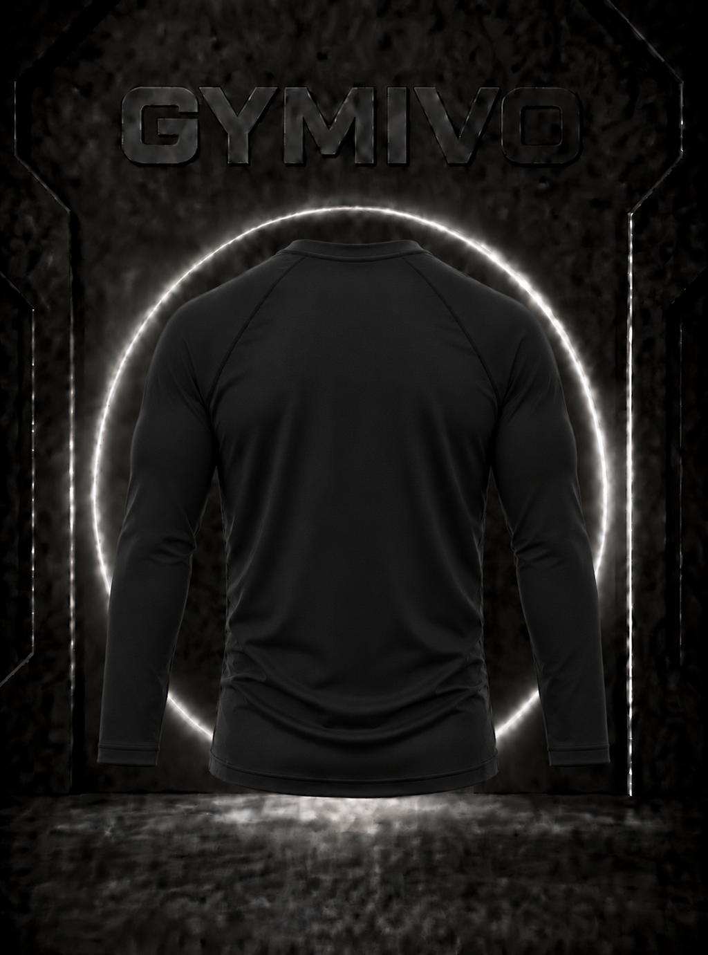 Gymshark Long Sleeve Cotton T-Shirt — Black