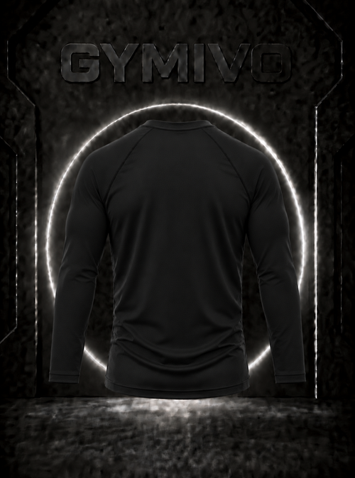 Gymshark Long Sleeve Cotton T-Shirt — Black