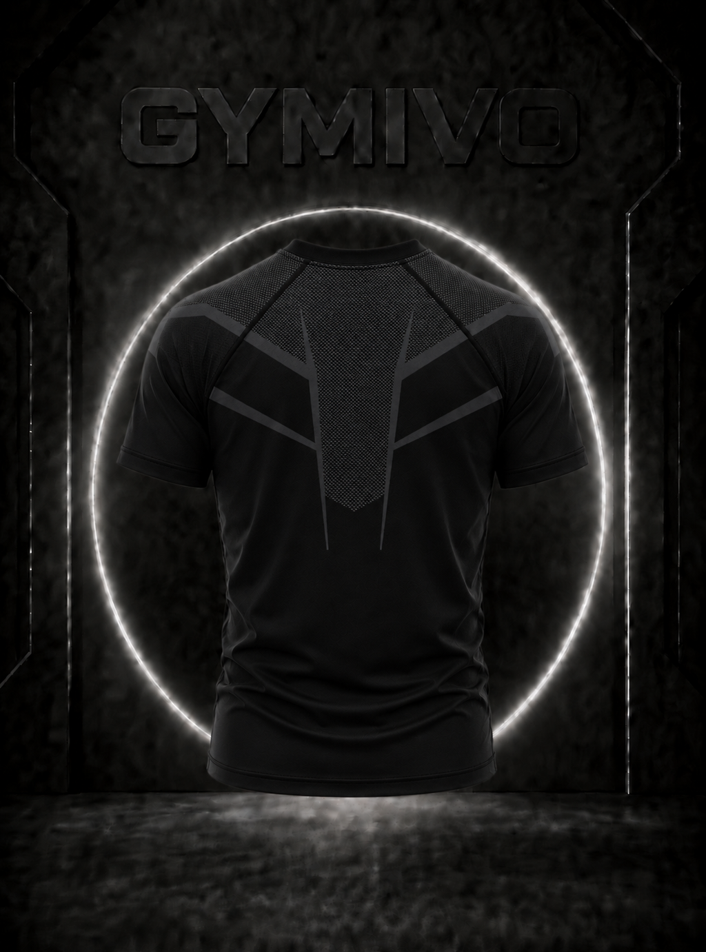 Gymshark Onyx Fitted T-Shirt — Black &amp; Grey